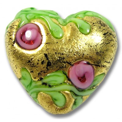 1 Murano Glass Rosetta Vienna 20mm Heart