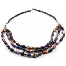3 Strand Black Multi Wood Bead Necklace 3 Strand Black Multi Wood Bead Necklace