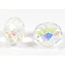 1 Crystal Clear AB 12mm Rondelle Bead