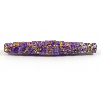 1 Purple Gold Kristal Wick Handmade Batik Wrap Bead