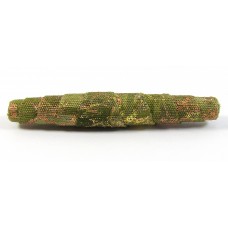 1 Olive Gold Kristal Wick Handmade Batik Wrap Bead 1 Olive Gold Kristal Wick Handmade Batik Wrap Bead