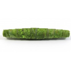 1 Green Sparkles Kristal Wick Handmade Batik Wrap Bead
