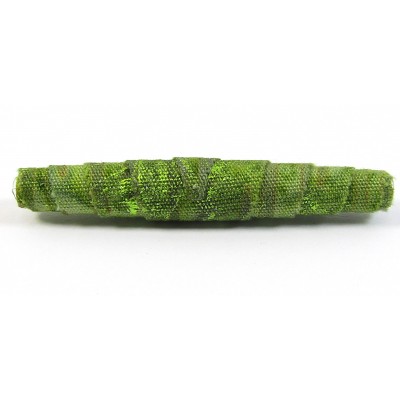 1 Green Sparkles Kristal Wick Handmade Batik Wrap Bead