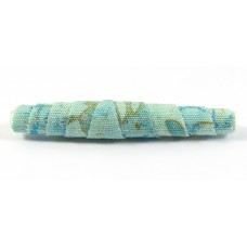 1 Aqua Sparkles Kristal Wick Handmade Batik Wrap Bead