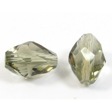 10 Crystal Black Diamond 8x11mm Faceted Beads