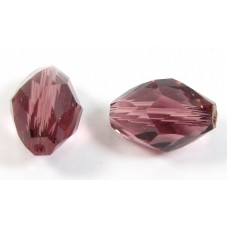 10 Crystal Amethyst 8x11mm Faceted Beads