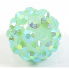 1 Plastic Shamballa Style Bead – Aqua 1 Plastic Shamballa Style Bead – Aqua