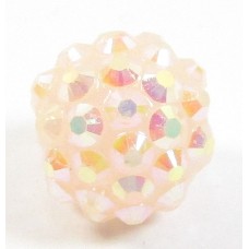 1 Plastic Shamballa Style Bead Light Pink 1 Plastic Shamballa Style Bead Light Pink