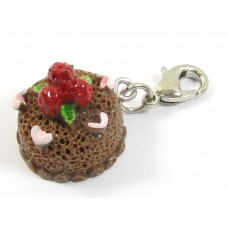 1 Resin Clip On Charm Chocolate Cake