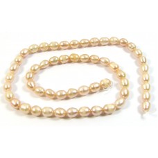 1 Strand Peach Rice Shape Freshwater Pearls