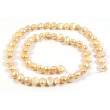 1 Strand Soft Peach Irregular Freshwater Pearls