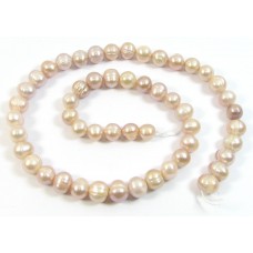1 Strand Pink Lilac Potato Shape Freshwater Pearls Approx. 7mm.