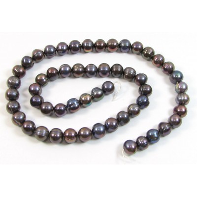 1 Strand Multi Peacock Potato Shape Freshwater Pearls Approx. 7mm.
