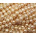 1 Strand Peach Potato Shape Freshwater Pearls approx. 7 mm.