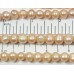 1 Strand Peach Potato Shape Freshwater Pearls approx. 7 mm.