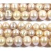1 Strand Multi Pink Lilac Gold Potato Shape Freshwater Pearls Approx. 8mm.