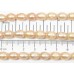 1 Strand Peach Rice Shape Freshwater Pearls approx. 7 mm.