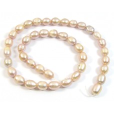 1 Strand Pale Pink Freshwater Pearls Rice Shape Approx. 8mm.