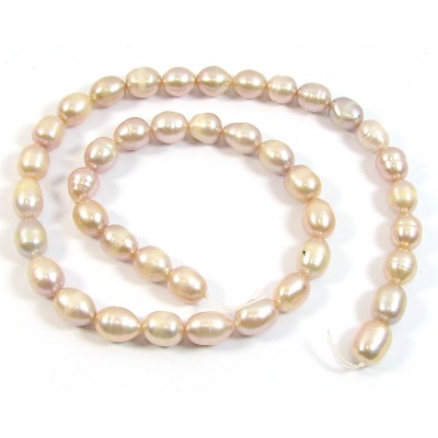 1 Strand Pale Pink Freshwater Pearls Rice Shape Approx. 8mm.
