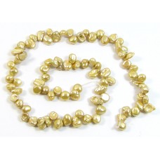 1 Strand Wheat Pale Gold Keshi Cornflake Freshwater Pearls