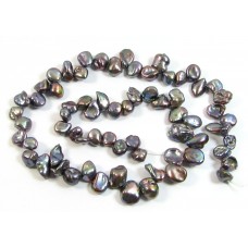 1 Strand Peacock Keshi Cornflake Freshwater Pearls