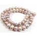 1 Strand Peach 9mm Roundish Freshwater Pearls
