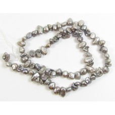 1 Strand Keshi Cornflake Grey Freshwater Pearls