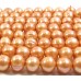 1 Strand Light Copper 9mm Roundish Freshwater Pearls