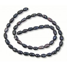 1 Strand Peacock 5mm Rice Freshwater Pearls