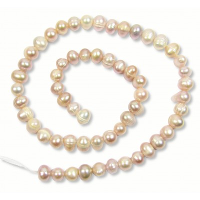 1 Strand Light Pink 7-8mm Potato Freshwater Pearls