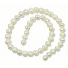1 Strand White 7-8mm Potato Freshwater Pearls