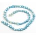 1 Strand Blue 7-8mm Flat Bottom Nugget Freshwater Pearls