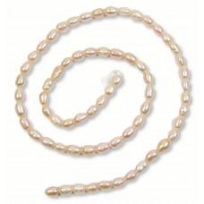 1 Strand Light Pink 4mm Rice Freshwater Pearls