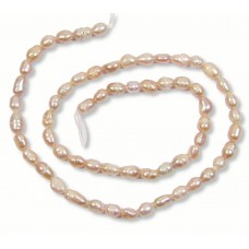 1 Strand Light Pink 4mm Rice Freshwater Pearls