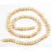1 Strand Peach 6mm Button Freshwater Pearls