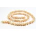 1 Strand Peach 6mm Button Freshwater Pearls