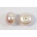 Matched Pair Light Pink 10mm Half Drilled Button AAA Freshwater Pearls