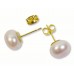 Matched Pair Light Pink 10mm Half Drilled Button AAA Freshwater Pearls