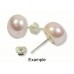 Matched Pair Light Pink 10mm Half Drilled Button AAA Freshwater Pearls