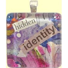 Handmade Glass Tile Pendant - Hidden Identity