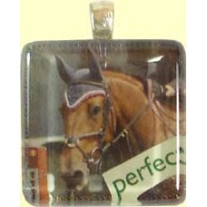 Handmade Glass Tile Pendant - Perfect Horse