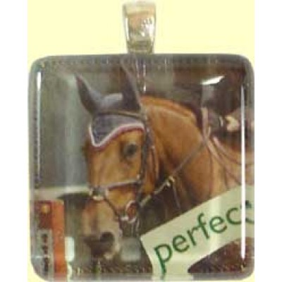 Handmade Glass Tile Pendant - Perfect Horse