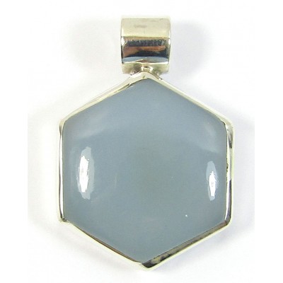 1 Silver and Blue Chalcedony Pendant
