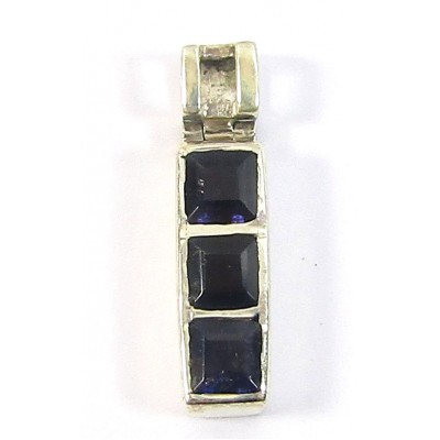 1 Silver and Iolite Pendant