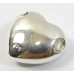 1 Sterling Silver and Blue Topaz Heart Slider Pendant