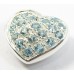 1 Sterling Silver and Blue Topaz Heart Slider Pendant
