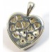 1 Sterling Silver and Lavender Cubic Zirconia Heart Pendant