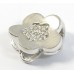 1 Sterling Silver and  Cubic Zirconia Flower Slider Pendant
