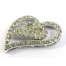 1 Silver Crystal Heart Pendant