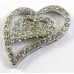 1 Silver Crystal Heart Pendant
